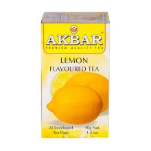 چای سیاه Akbar طعم لیمو بسته 20 عددی