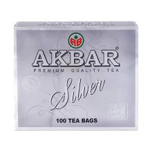 چای کیسه ای Akbar مدل نقره ای بسته 100 عددی