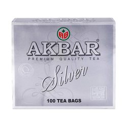چای کیسه ای Akbar مدل نقره ای بسته 100 عددی اصل