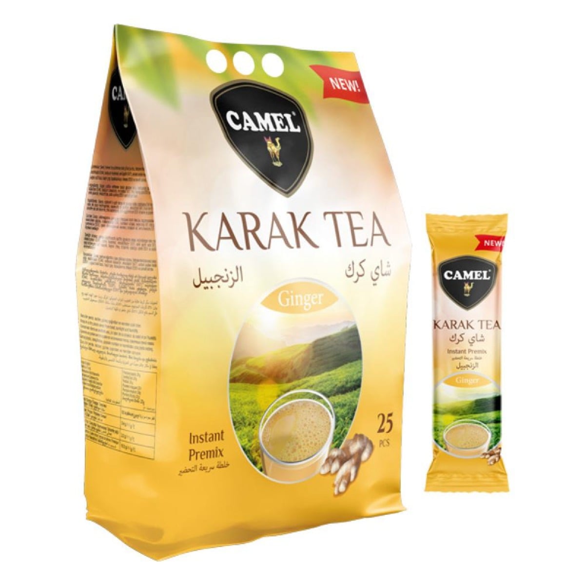 شیر چای کرک camel زنجبیلی 25 عددی